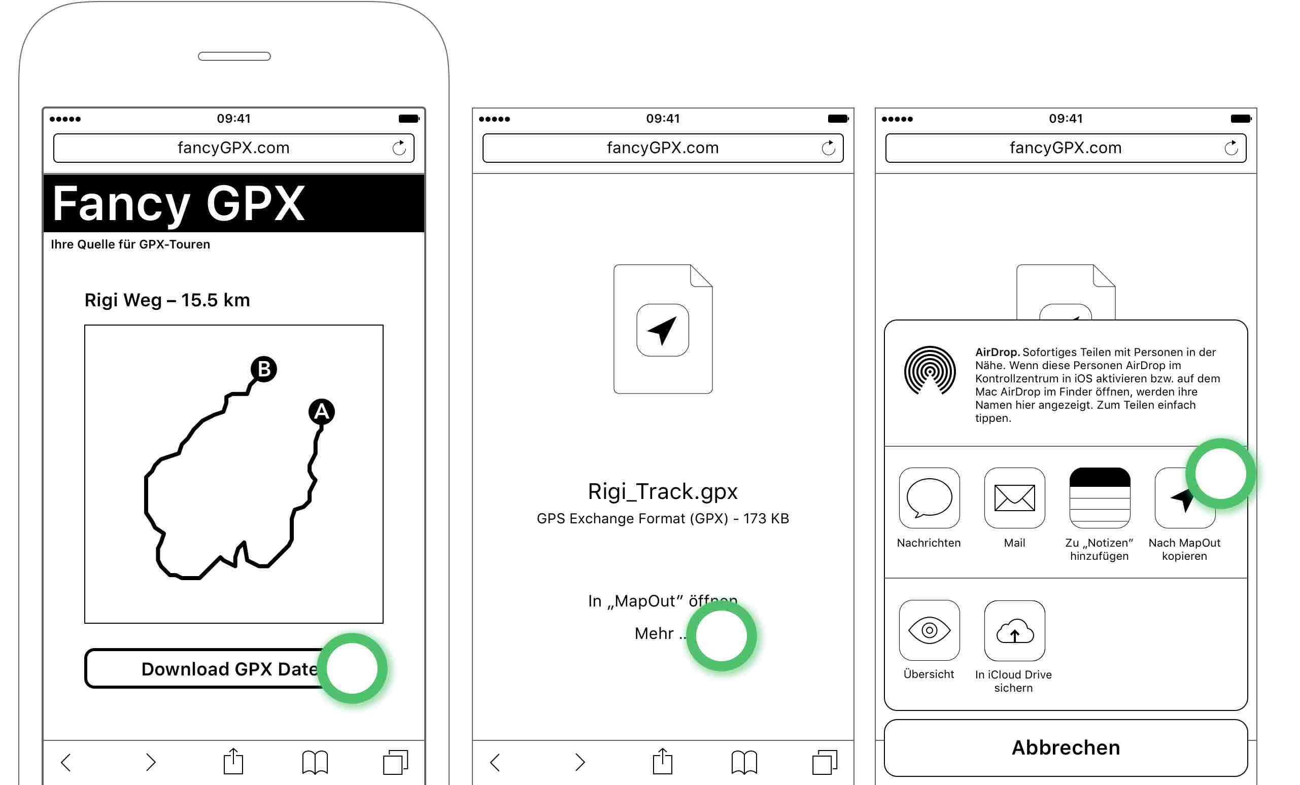 Abbildung 3.5: Via Safari importieren
